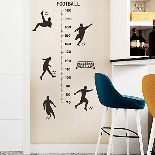 Brissa España. Vinilo Decorativo Pared Habitación Infantil. Pegatinas Adhesivas para Pared, Muebles, Medidor Estatura Pared-Puerta Niños. Papelería Bonita. (Fútbol)