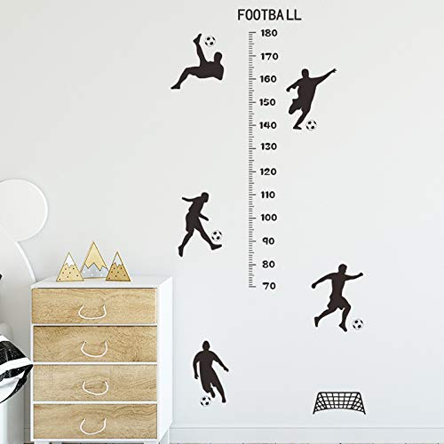 Brissa España. Vinilo Decorativo Pared Habitación Infantil. Pegatinas Adhesivas para Pared, Muebles, Medidor Estatura Pared-Puerta Niños. Papelería Bonita. (Fútbol)