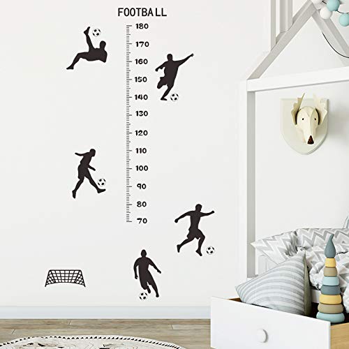 Brissa España. Vinilo Decorativo Pared Habitación Infantil. Pegatinas Adhesivas para Pared, Muebles, Medidor Estatura Pared-Puerta Niños. Papelería Bonita. (Fútbol)