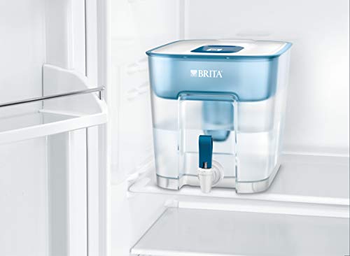 BRITA depósito Flow – Dispensador de Agua Filtrada con 1 cartucho MAXTRA+, Filtro de agua BRITA que reduce la cal y el cloro, Agua filtrada para un sabor óptimo, 8.2L