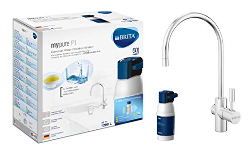 BRITA My Pure - Grifo de Agua con Filtro para 12 Meses - Acero Inoxidable, Plateado, Sistema de filtrado, Reduce cal, cloro, metales BRITA My Pure - Grifo de Agua con Filtro para 12 Meses - Acero Inoxidable, Plateado, Sistema de filtrado, Reduce cal, cloro, metales