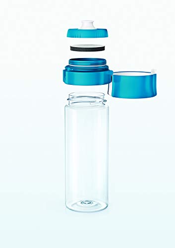 BRITA Vital Botella de Agua Filtrada de 0,6 L con 1 Filtro Microdisc, Azul/Transparente, 0.6 Litros BRITA Vital Botella de Agua Filtrada de 0,6 L con 1 Filtro Microdisc, Azul/Transparente, 0.6 Litros
