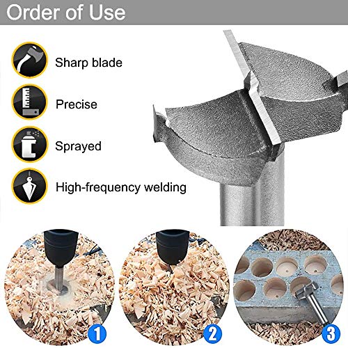 Brocas Forstner para Madera, Bst4UDirect 16PCS Sierra De Orificio Para CarpinteríA De Acero Aleado Recubierto De Titanio Juegos De Brocas Hss Ideales Para Hacer Agujeros Limpios Fondo Plano En Madera Brocas Forstner para Madera, Bst4UDirect 16PCS Sierra De Orificio Para CarpinteríA De Acero Aleado Recubierto De Titanio Juegos De Brocas Hss Ideales Para Hacer Agujeros Limpios Fondo Plano En Madera