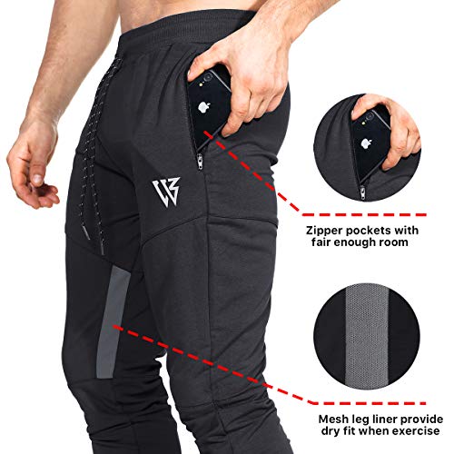 Brokig Vertex Gym Pantalones de chándal para hombre, con bolsillos, para correr y hacer jogging Brokig Vertex Gym Pantalones de chándal para hombre, con bolsillos, para correr y hacer jogging