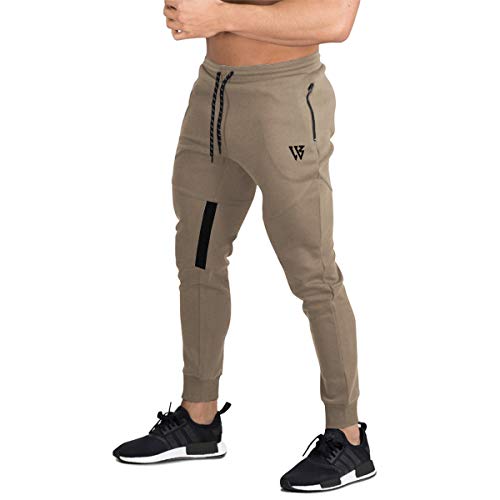 Brokig Vertex Gym Pantalones de chándal para hombre, con bolsillos, para correr y hacer jogging