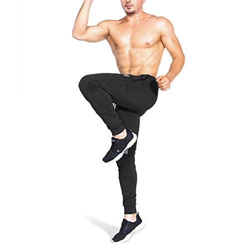Brokig Vertex Gym Pantalones de chándal para hombre, con bolsillos, para correr y hacer jogging Brokig Vertex Gym Pantalones de chándal para hombre, con bolsillos, para correr y hacer jogging