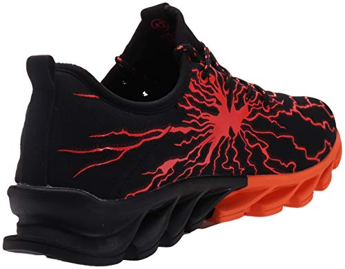 BRONAX Zapatos para Correr Hombre Zapatillas de Deportes Tenis Deportivas Running Calzado Trekking Sneakers Gimnasio Transpirables Casual Montaña Naranja 39