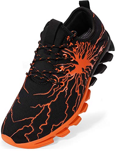 BRONAX Zapatos para Correr Hombre Zapatillas de Deportes Tenis Deportivas Running Calzado Trekking Sneakers Gimnasio Transpirables Casual Montaña Naranja 39