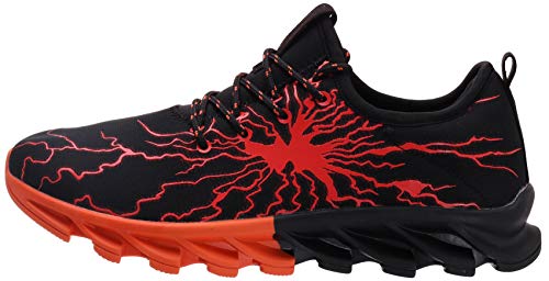 BRONAX Zapatos para Correr Hombre Zapatillas de Deportes Tenis Deportivas Running Calzado Trekking Sneakers Gimnasio Transpirables Casual Montaña Naranja 48
