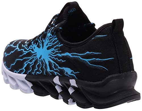 BRONAX Zapatos para Correr Hombre Zapatillas de Deportes Tenis Deportivas Running Calzado Trekking Sneakers Gimnasio Transpirables Casual Montaña Negro Azul 45