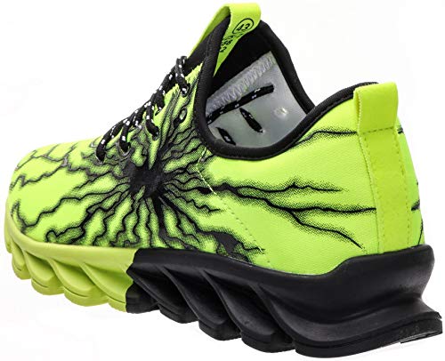 BRONAX Zapatos para Correr Hombre Zapatillas de Deportes Tenis Deportivas Running Calzado Trekking Sneakers Gimnasio Transpirables Casual Montaña Verde 46