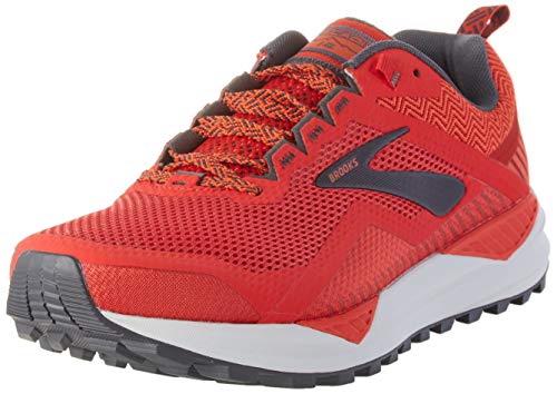 Brooks Cascadia 14, Zapatilla de Correr para Hombre, Red Ebony Grey, 44 EU