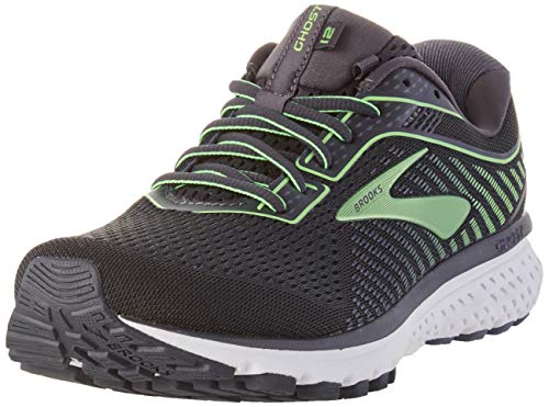 Brooks Ghost 12, Zapatilla de Correr para Hombre, Ebony/Gris/Gecko, 46 EU