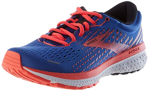 Brooks Ghost 13, Zapatillas para Correr para Mujer, Blue/Coral/White, 37.5 EU