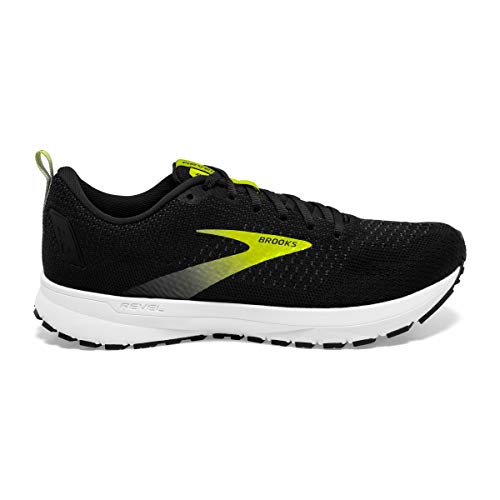 Brooks Revel 4, Zapatillas para Correr Hombre, Black/White/Nightlife, 44 EU