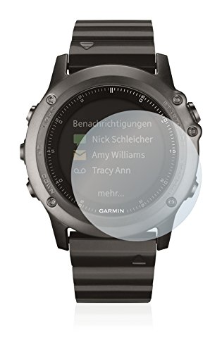 BROTECT Protector Pantalla Cristal Compatible con Garmin Fenix 3/3 HR Protector Pantalla Vidrio - Dureza Extrema, Anti-Huellas, AirGlass