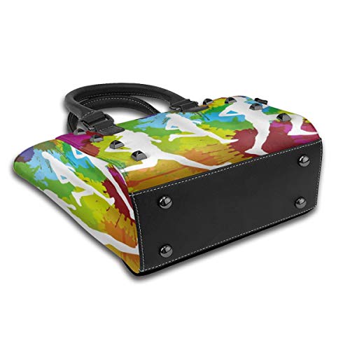 BROWCIN Fitness Corredor Acuarela Silueta Salpicar Correr Atleta Maratón Desmontable Moda Tendencia Bolso de las señoras Bolso de hombro BROWCIN Fitness Corredor Acuarela Silueta Salpicar Correr Atleta Maratón Desmontable Moda Tendencia Bolso de las señoras Bolso de hombro