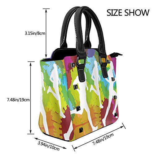 BROWCIN Fitness Corredor Acuarela Silueta Salpicar Correr Atleta Maratón Desmontable Moda Tendencia Bolso de las señoras Bolso de hombro BROWCIN Fitness Corredor Acuarela Silueta Salpicar Correr Atleta Maratón Desmontable Moda Tendencia Bolso de las señoras Bolso de hombro