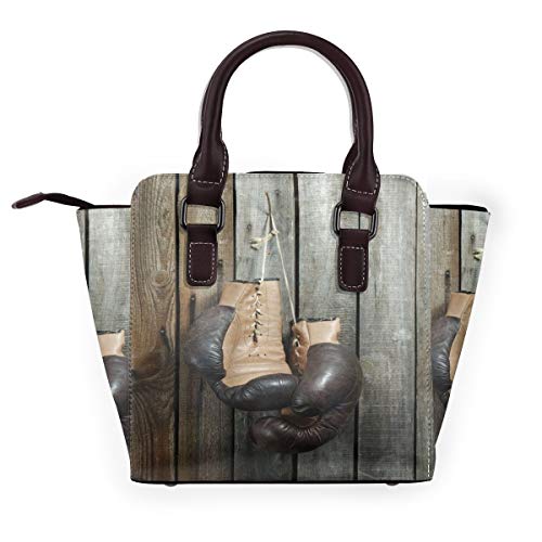 BROWCIN Guantes de boxeo vintage en el viejo fondo de madera Equipo antiguo Foto Art Print Desmontable Moda Tendencia Bolso de las señoras Bolso de hombro BROWCIN Guantes de boxeo vintage en el viejo fondo de madera Equipo antiguo Foto Art Print Desmontable Moda Tendencia Bolso de las señoras Bolso de hombro