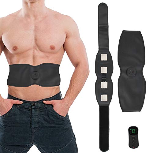 Brrnoo EMS Electroestimulador Muscular Abdominales Cinturón, Estimulador Abdominal, Masajeador Eléctrico Cinturón con USB, 6 Modos 15 Niveles Diferentes, para Abdomen