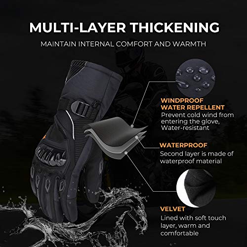Bruce Dillon 2020 Guantes de Moto de Invierno Pantalla táctil Protectora Guantes Resistentes al Viento a Prueba de Viento Hombres y Mujeres - 2 Pares Rojo, XXL Bruce Dillon 2020 Guantes de Moto de Invierno Pantalla táctil Protectora Guantes Resistentes al Viento a Prueba de Viento Hombres y Mujeres - 2 Pares Rojo, XXL