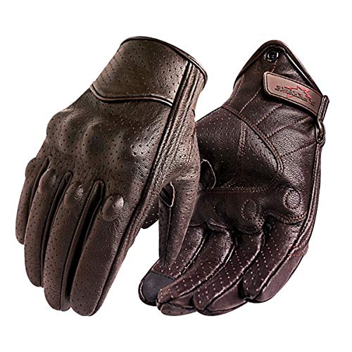Bruce Dillon Guantes de Moto con Pantalla táctil Guantes de Cuero para Hombre Guantes de Moto de Carreras Guantes de Moto Guantes de Moto - Marrón Perforado X XXL X Bruce Dillon Guantes de Moto con Pantalla táctil Guantes de Cuero para Hombre Guantes de Moto de Carreras Guantes de Moto Guantes de Moto - Marrón Perforado X XXL X