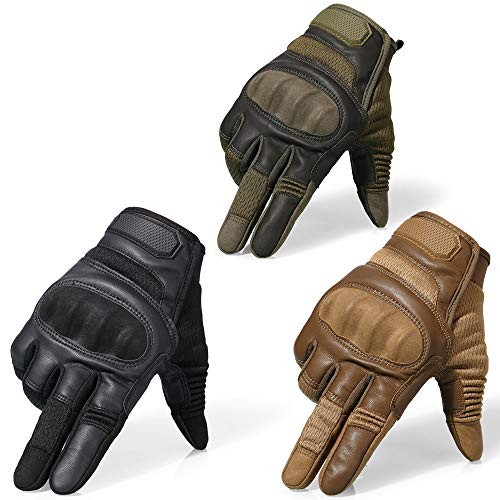 Bruce Dillon Pantalla táctil de Cuero de la PU de la Motocicleta Guantes de nudillo Duro Racing Biker Motocicleta Motocross - Verde XLX Bruce Dillon Pantalla táctil de Cuero de la PU de la Motocicleta Guantes de nudillo Duro Racing Biker Motocicleta Motocross - Verde XLX