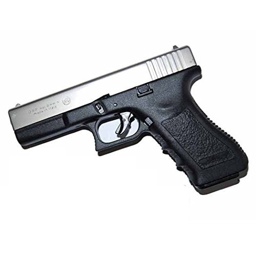 Bruni - Pistola de fogueo de metal Glock G17 8 mm, color negra/niquel