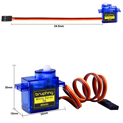 Bruphny Micro Servo Motor SG90 9G Servomotor RC Robot Helicóptero Aeroplano Barco Coche Controles ( 5 Pcs ) Bruphny Micro Servo Motor SG90 9G Servomotor RC Robot Helicóptero Aeroplano Barco Coche Controles ( 5 Pcs )