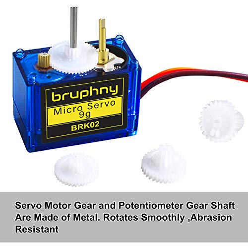 Bruphny Micro Servo Motor SG90 9G Servomotor RC Robot Helicóptero Aeroplano Barco Coche Controles ( 5 Pcs )