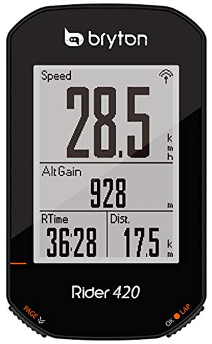 Bryton Rider 420 E Ciclocomputador GPS, Sin género, Negro, Talla Única Bryton Rider 420 E Ciclocomputador GPS, Sin género, Negro, Talla Única