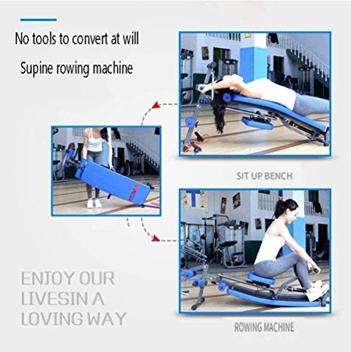 BSJZ Máquina de Remo Multifuncional, máquina de Remo de Abdominales 2 en 1, Equipo de Ejercicios Abdominales, 12 ajustes de Resistencia BSJZ Máquina de Remo Multifuncional, máquina de Remo de Abdominales 2 en 1, Equipo de Ejercicios Abdominales, 12 ajustes de Resistencia