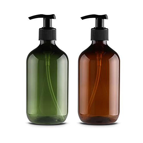 BSMEAN 4PCS 500ml Soap Dispenser Bottles, Empty Pump Bottles Refillable Dispensing Containers for Body Wash Liquid Shampoo Hand Soap DIY Lotion, Brown BSMEAN 4PCS 500ml Soap Dispenser Bottles, Empty Pump Bottles Refillable Dispensing Containers for Body Wash Liquid Shampoo Hand Soap DIY Lotion, Brown