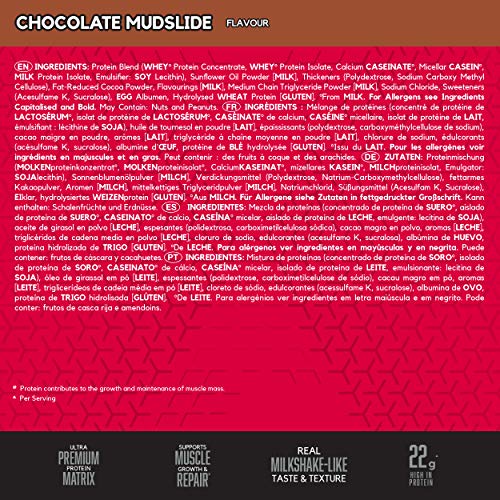BSN Syntha 6 Ultra-Premium Proteínas en Polvo para Aumentar Masa Muscular y Recuperación, Chocolate, 48 Porciones, 2.26 kg