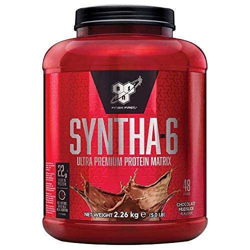 BSN Syntha 6 Ultra-Premium Proteínas en Polvo para Aumentar Masa Muscular y Recuperación, Chocolate, 48 Porciones, 2.26 kg