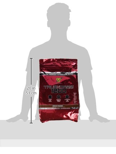 BSN True Mass 1200, Proteínas de la Leche y Carbohidratos para Aumentar Masa Muscular, Batido de Chocolate, 15 Porciones, 4.8 kg