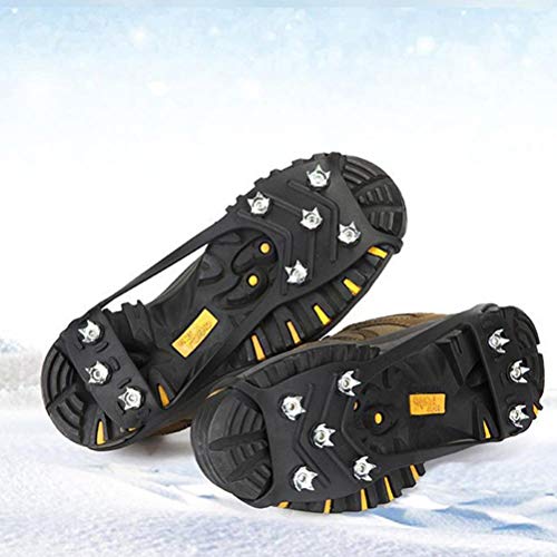 BSTQC Ice Snow Grips, Ice Spikers Grippers, 1 par de 8 pernos de acero antideslizantes, para escalada de hielo para mujeres y hombres