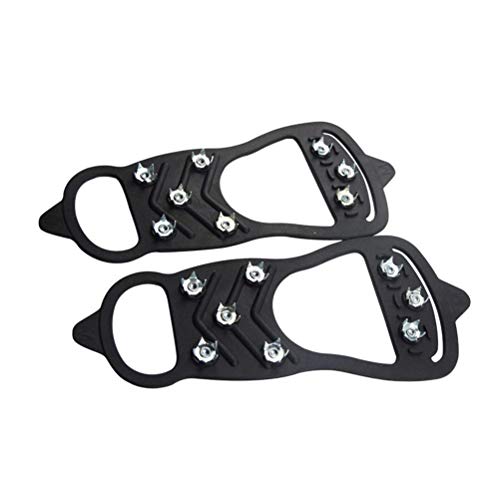 BSTQC Ice Snow Grips, Ice Spikers Grippers, 1 par de 8 pernos de acero antideslizantes, para escalada de hielo para mujeres y hombres