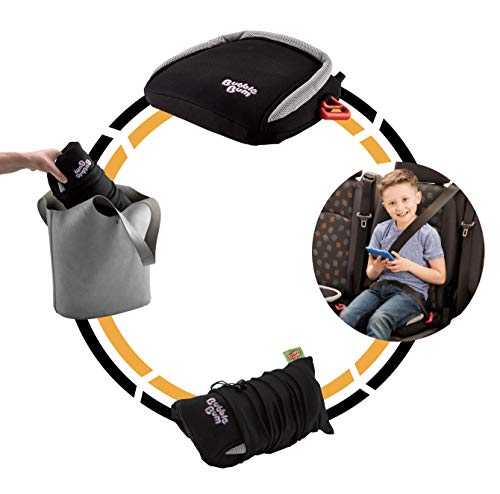 BubbleBum - Asiento Elevador de Coche Inflable para Niños, Grupo 2/3, Negro, 33x33x11 cm