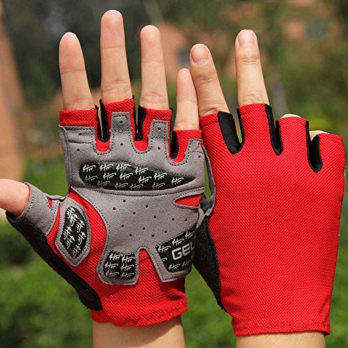 BUDBYU Guantes de Ciclismo, Fitness Mitón de Medio Dedo Mujer Hombre Deportes Equipo de Yoga Entrenamiento Giro Bicicleta Horizontal Bar Barbell Medio Antideslizante Transpirable BUDBYU Guantes de Ciclismo, Fitness Mitón de Medio Dedo Mujer Hombre Deportes Equipo de Yoga Entrenamiento Giro Bicicleta Horizontal Bar Barbell Medio Antideslizante Transpirable
