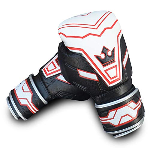 Buddha Fight Wear Guantes de Boxeo Future Blanco-Negro 10 Onz