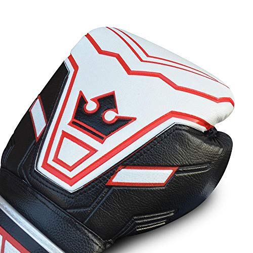 Buddha Fight Wear Guantes de Boxeo Future Blanco-Negro 10 Onz