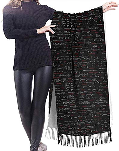 Bufanda cruzada de Pashmina para mujer, chal con sensación de cachemira, bufanda grande de moda de cálculo matemático para mujer, manta de bufandas suaves cálidas de invierno para mujer Bufanda cruzada de Pashmina para mujer, chal con sensación de cachemira, bufanda grande de moda de cálculo matemático para mujer, manta de bufandas suaves cálidas de invierno para mujer