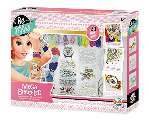 Buki France- Be Teens, Mega Bracelets Caja Para Realizar Pulseras, 8 Años, Multicolor (BE003)
