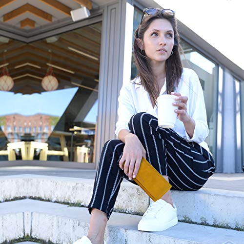 BULLAZO Galano Classic, Noble Cartera de Mujer con protección RFID, Cuero, Amarillo BULLAZO Galano Classic, Noble Cartera de Mujer con protección RFID, Cuero, Amarillo
