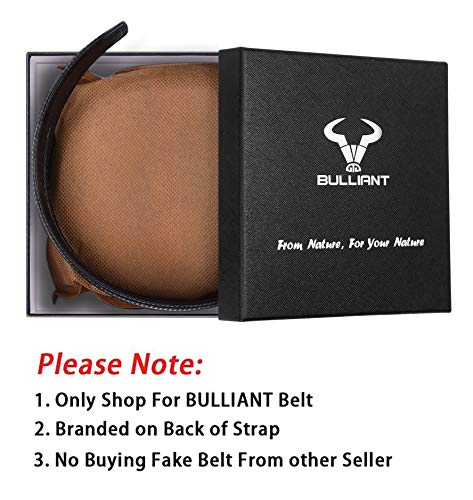 BULLIANT Cinturón Hombre, Cinturón Reversible de Cuero 31mm,Un Revés para 2 Colores,Tamaño Ajuste BULLIANT Cinturón Hombre, Cinturón Reversible de Cuero 31mm,Un Revés para 2 Colores,Tamaño Ajuste