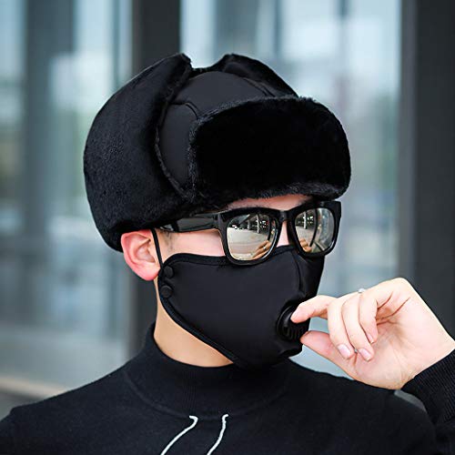 Bumen Sombreros de Pareja de Felpa Unisex de otoño e Invierno para el Calor, el Viento y el Polvo, Sombreros de esquí para Montar Bumen Sombreros de Pareja de Felpa Unisex de otoño e Invierno para el Calor, el Viento y el Polvo, Sombreros de esquí para Montar