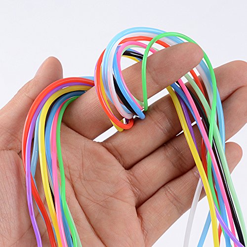BUONDAC 100m Cuerda Hilo Scoubidou Cordón Plástico para Collar Pulseras Abalorios Manualidades DIY, 10 Colores