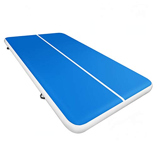 BuoQua Colchoneta de Entrenamiento Inflable Giratoria 500 x 200 x 20 cm, Pista de Aire Inflable de Tela Laminada de PVC con Color Azul + Blanco, Alfombrilla Hinchable con Técnica de Sellado por Calor BuoQua Colchoneta de Entrenamiento Inflable Giratoria 500 x 200 x 20 cm, Pista de Aire Inflable de Tela Laminada de PVC con Color Azul + Blanco, Alfombrilla Hinchable con Técnica de Sellado por Calor