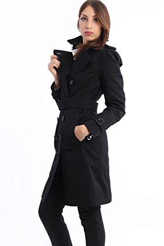 Burberry The Sandringham - Trench Coat Heritage Black, Mujer, Talla 10.